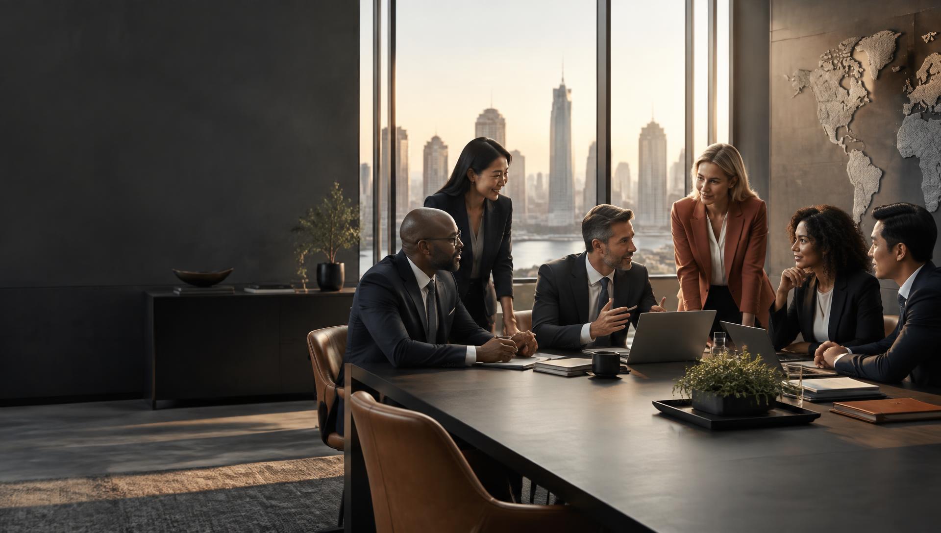 Business leaders planning an international workforce